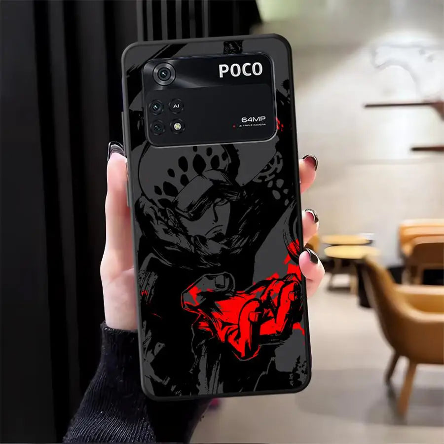 O-neS P-ieceS Cool Case for Xiaomi Poco F8 X3 X4 X5 X7 Pro F3 C50 C71 C61 M3 M4 M7 Pro C75 F1 M5 Black Soft Phone Cover