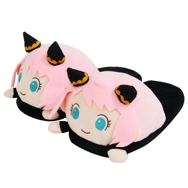 Spy x Family Anya Forger Kawaii Plush Home Slippers Warm Thermal Bedroom Shoes