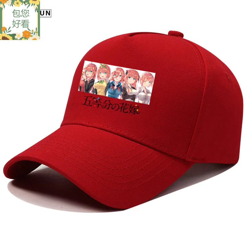The Quintessential Quintuplets Nakano Ichika Nino Itsuki two-dimensional print hat men's and women's COS baseball cap present