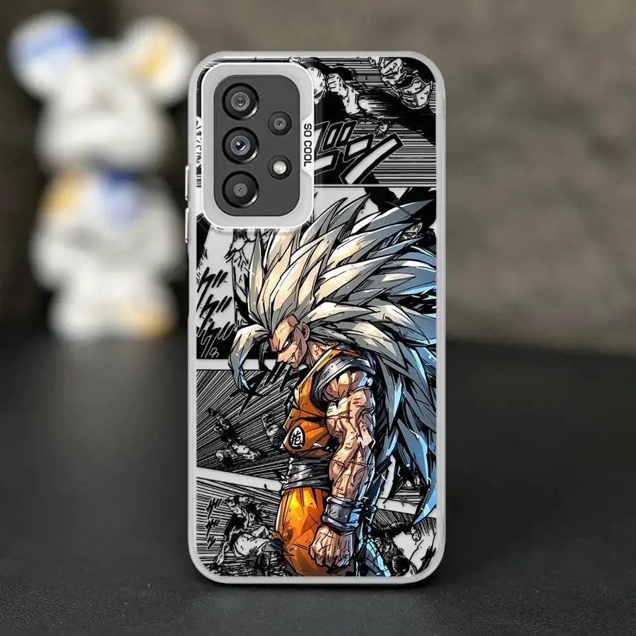 Shell Case for Samsung Galaxy A35 A26 A36 A53 A71 A72 A51 A56 A73 A55 A54 A52 Dragon Ball Son Goku Cool