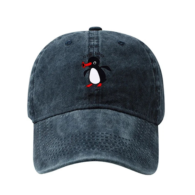 Noot Baseball Cap Men High Quality Washed Cotton Women Sun Protection Visor Snapback Penguin TV Spring Summer Sun Hat Wholesale