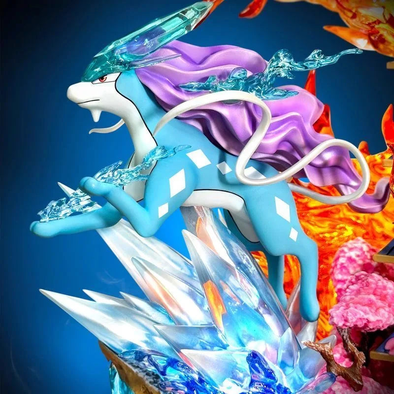 38cm Raikou/Suicune/Entei/Ho-Oh Figures 14.96inch Pvc Desktop Ornamen Figurine Collection Model Toys Gifts