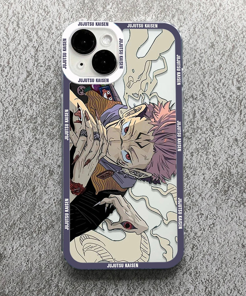 Gojo Satoru Clear Soft Case – Jujutsu Kaisen iPhone 11–16 Pro Max & Plus