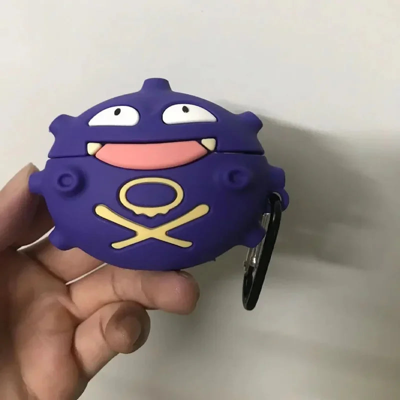 Koffing Pokémon AirPods Case – 3D Silicone Cover with Keychain for AirPods 1 2 3 & Pro