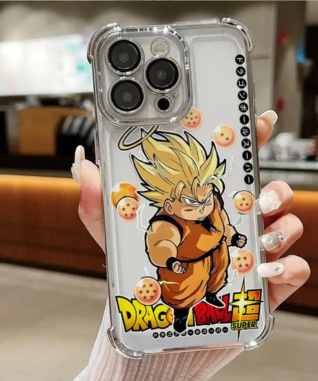 Dragon Ball Z Anime Phone Case – Soft Shell for iPhone 11–16 Pro Max & Plus
