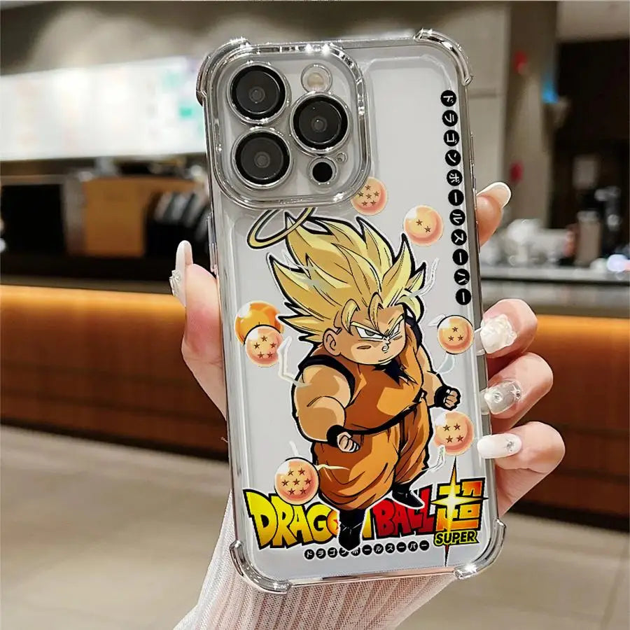 Dragon Ball Z Anime Phone Case – Soft Shell for iPhone 11–16 Pro Max & Plus