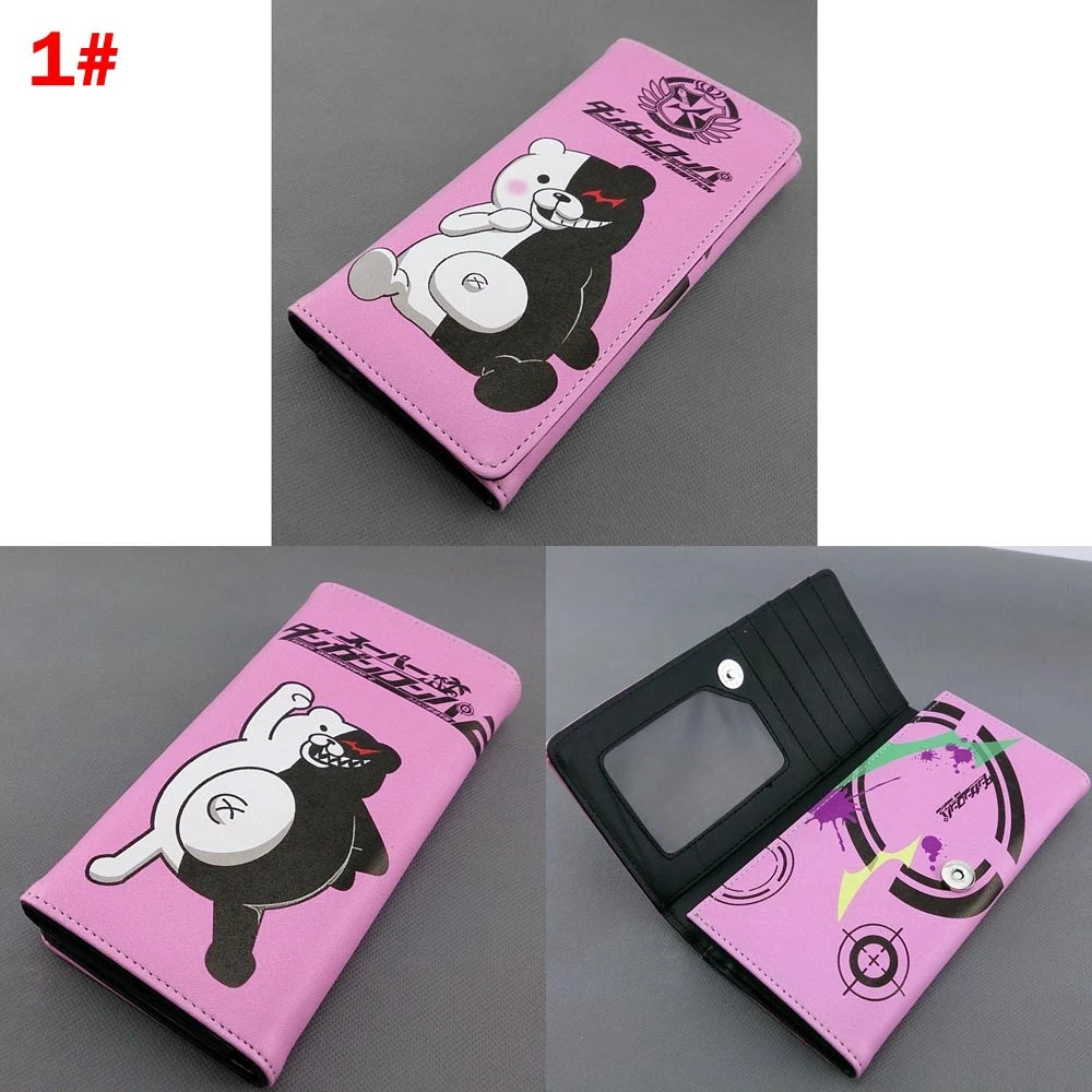 Anime Danganronpa Women Long Wallets Monokuma Men's Card Holders Purse