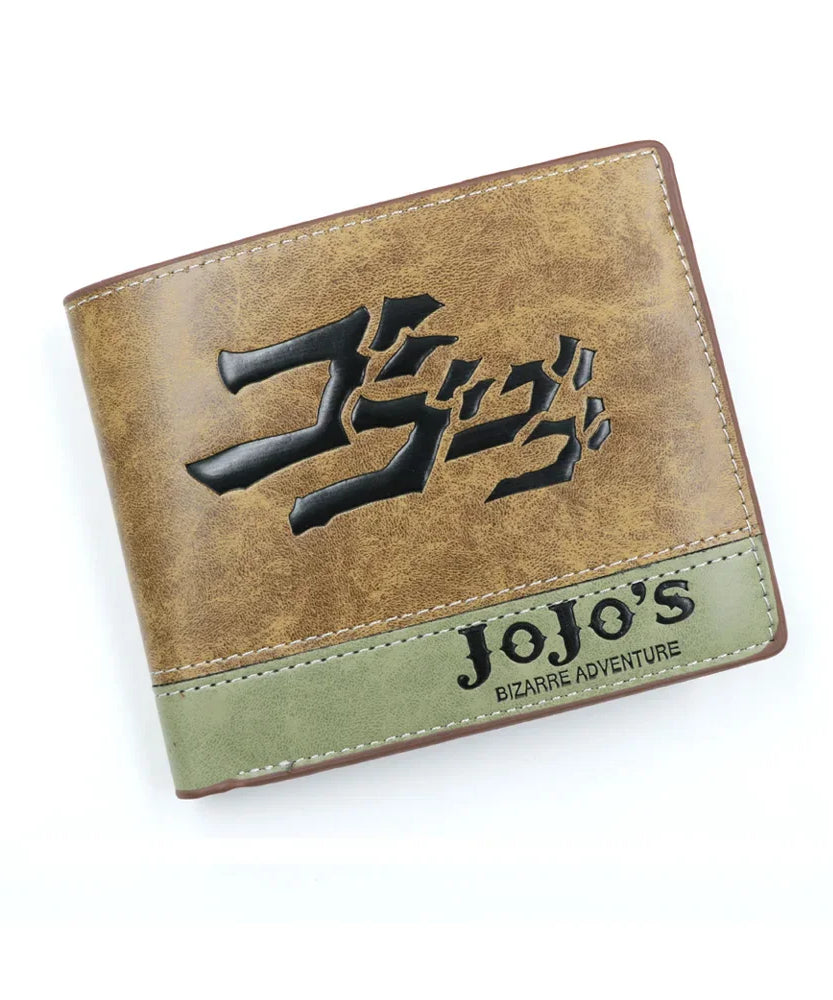 JoJo’s Bizarre Adventure Wallet – Jotaro Kujo Khaki Bifold & Coin Purse