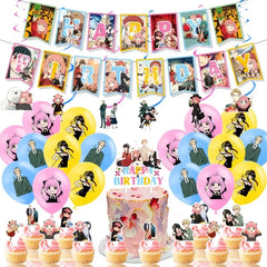 Spy x Family Birthday Party Set — Balloons & Tableware