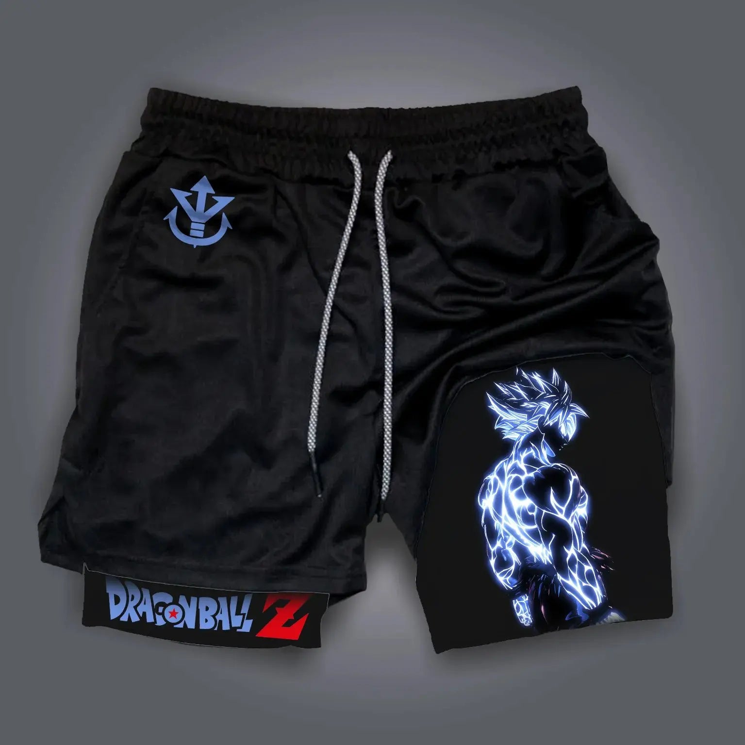 Dragon Ball Anime Men's Shorts Sportswear Quick Dry Gym Pants Double-layer 2 in 1 Shorts Y2k Summer Breathable Streetwear