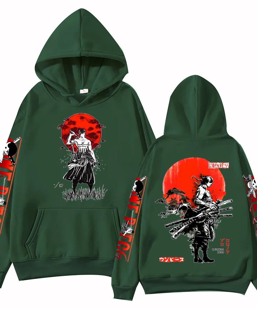 Hot Anime Zoro Hoodie Harajuku Hip Hop Pullover Tops Sweatshirt Gift