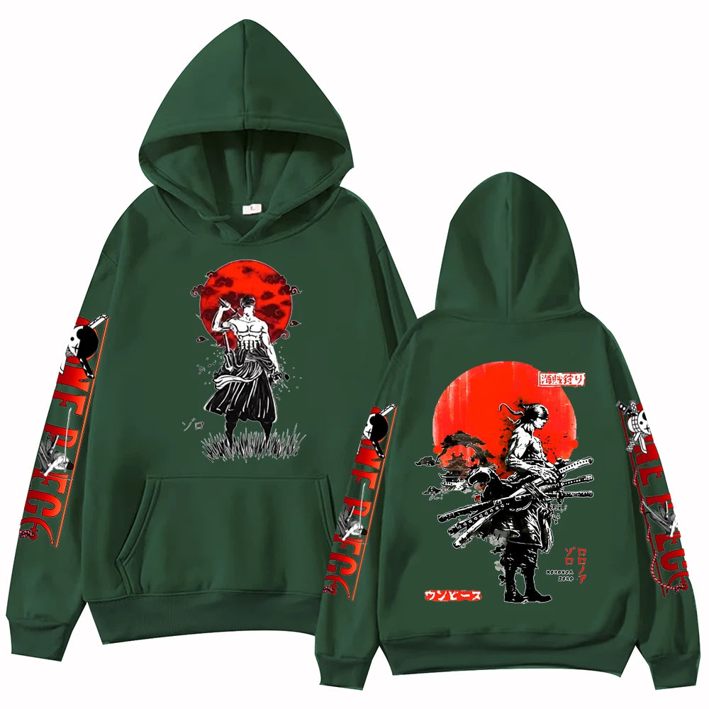 Hot Anime Zoro Hoodie Harajuku Hip Hop Pullover Tops Sweatshirt Gift