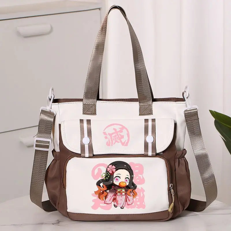 Anime Demon Slayer Kamado Tanjirou New Shoulderbag Men Women Crossbody Bags Student Fashion Large Capacity Handbag Holiday Gifts
