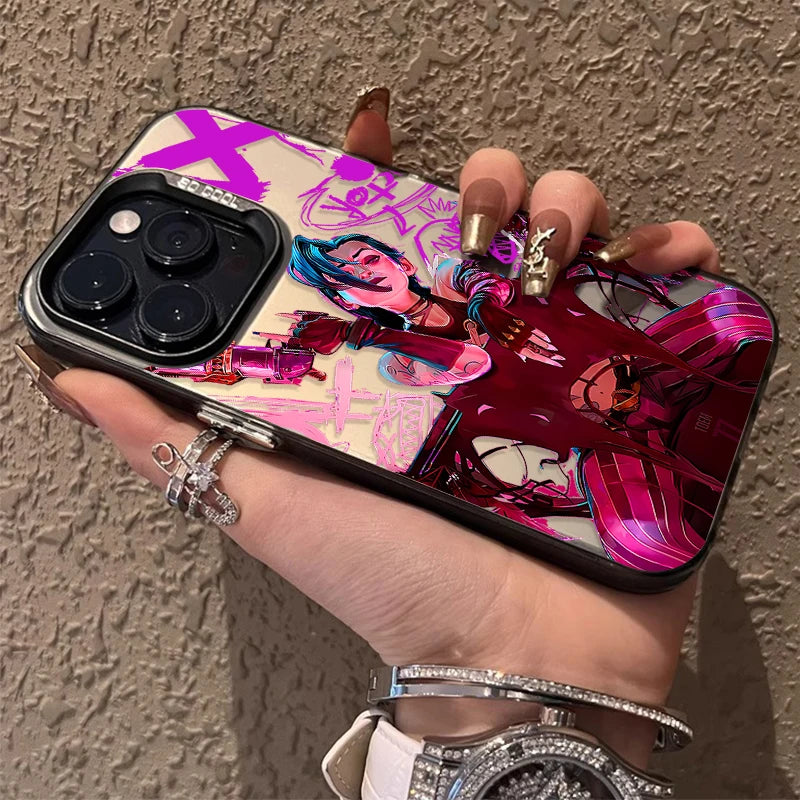 Anime Arcanes Graffiti J-Jinxs For iPhone 16 15 14 13 12 11 Pro Max XS Max 7 8 Plus Phone Case Shockproof Silicone Matte Cover