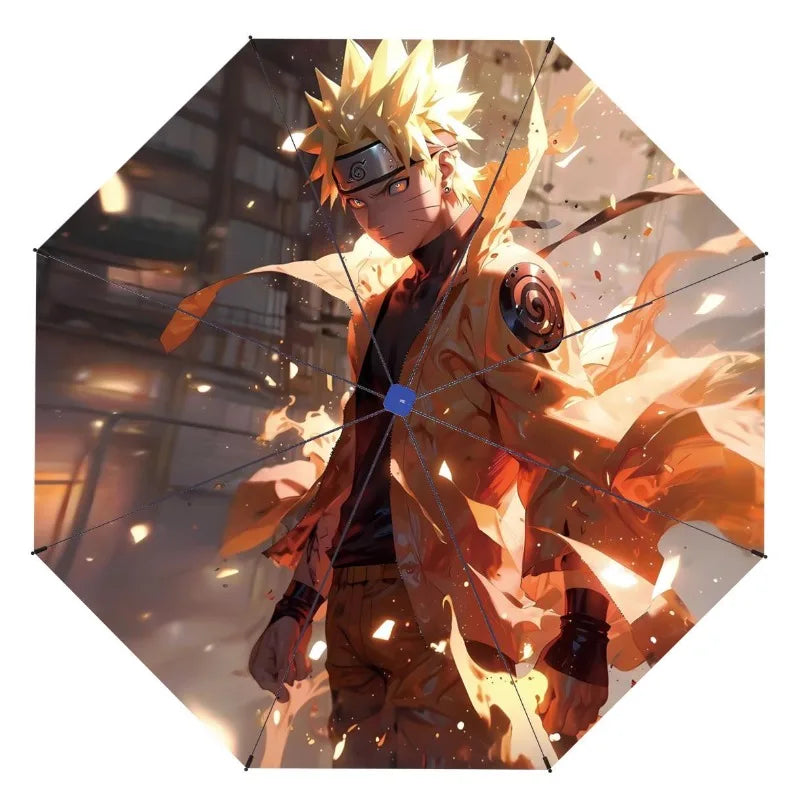 Naruto Umbrella Anime Personality Creative Fashion Sunscreen Student Fully Automatic Folding Umbrella Birthday Gift