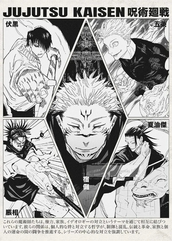 Popular Anime Posters Vagabond Jujutsu Kaisen Artwork Home Decor Minimalist Aesthetic Art Gift for Fan Canvas Painting