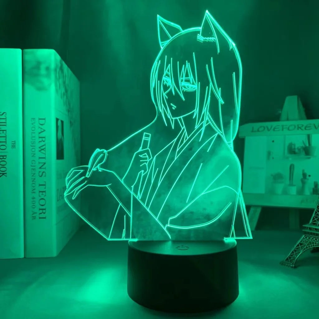 LED Night Light Anime Kamisama Kiss Tomoe Glowing Acrylic Stand for Home Decoration Love Tomoe Action Figure Gifts