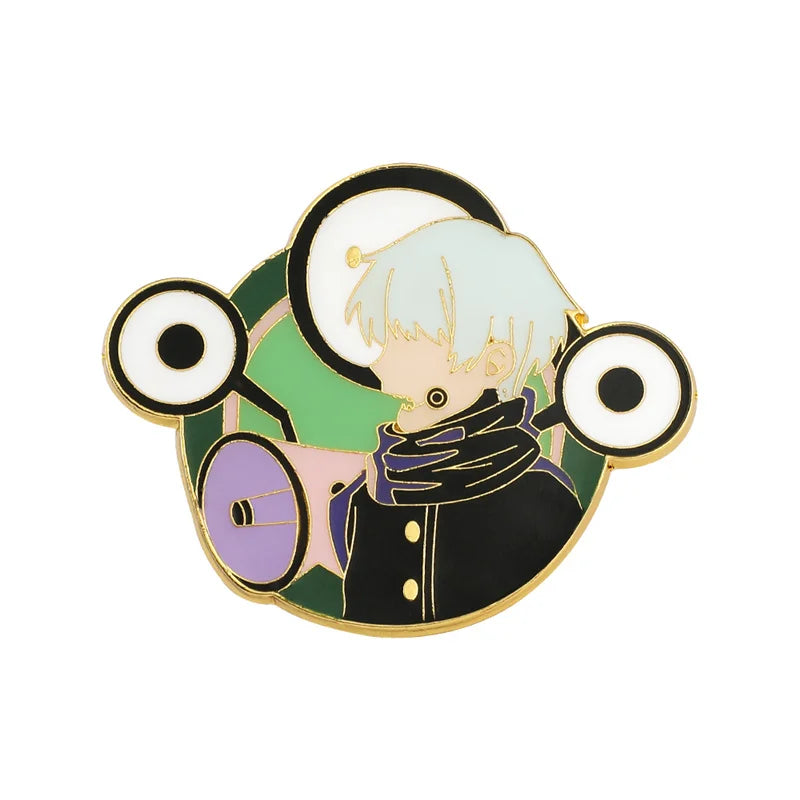 Anime Jujutsu Kaisen Badge Brooch Gojo Satoru Fushiguro Megumi Cosplay Metal Woman Man Pin Broochs Accessories