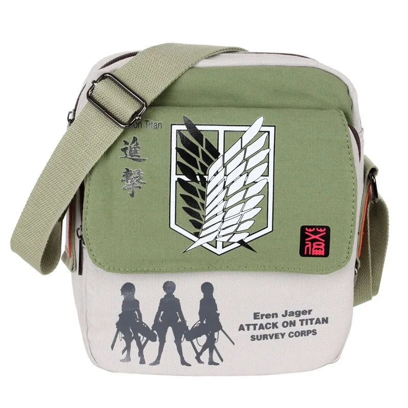Naruto, Luffy, Shingeki no Kyojin & Pokémon Anime Crossbody Bag – Square Travel Messenger Gift Bag