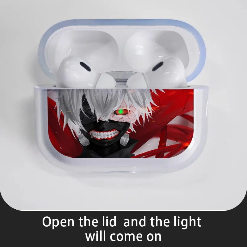 Tokyo Ghoul Anime Kaneki Ken Soft silicone TPU Case For AirPods Pro 1 2 3 4 Silicone Wireless Bluetooth Earphone Box Cover