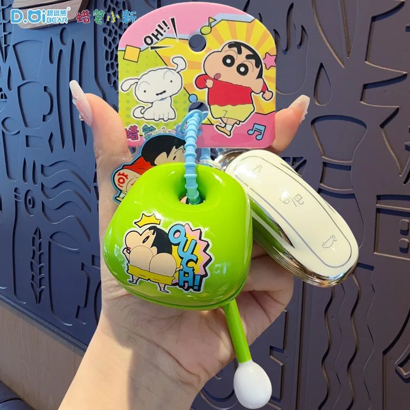Crayon Shin-chan Keychain Anime Doll Pendant Keyrings for Men Women Phone Bag Hanging Jewelry Decoration Car Key Ring