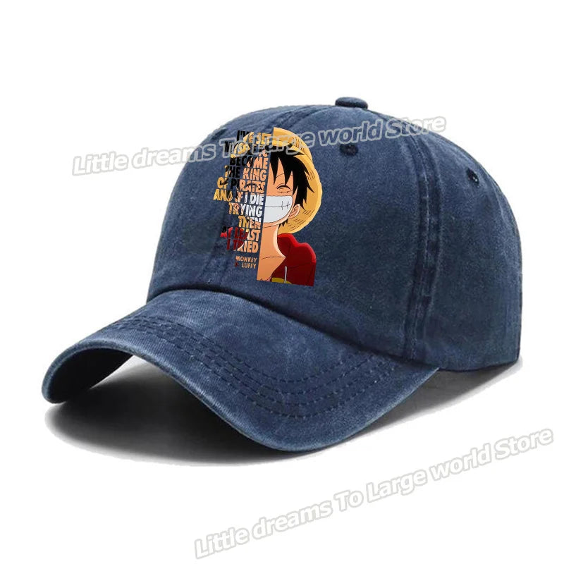 One Piece Baseball Cap Men Anime Printed Snapback Hat Adult Women Summer Sunshade Caps Unisex Hip Hop Casual Adjustable Hat Gift