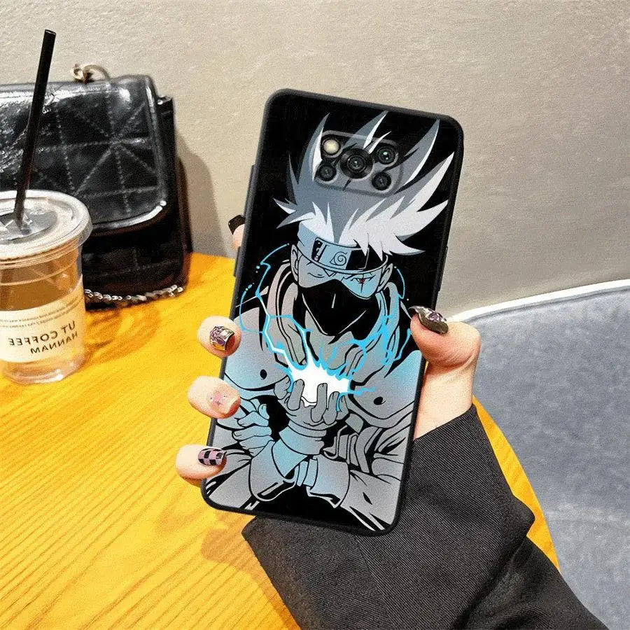 Case for Xiaomi Poco C61 C40 C75 M5 F3 X3 X4 X5 X7 Pro C50 C71 F1 M3 M4 M7 Pro Black Soft Phone Cover Anime Narutos Cool