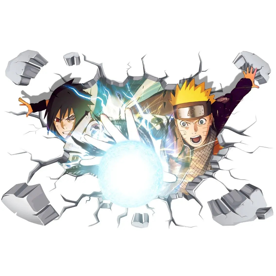 Naruto Wall Stickers, Personalized 3D Three-dimensional Adhesive Wall Stickers, Waterproof Glass Stickers, Decorative Paintings