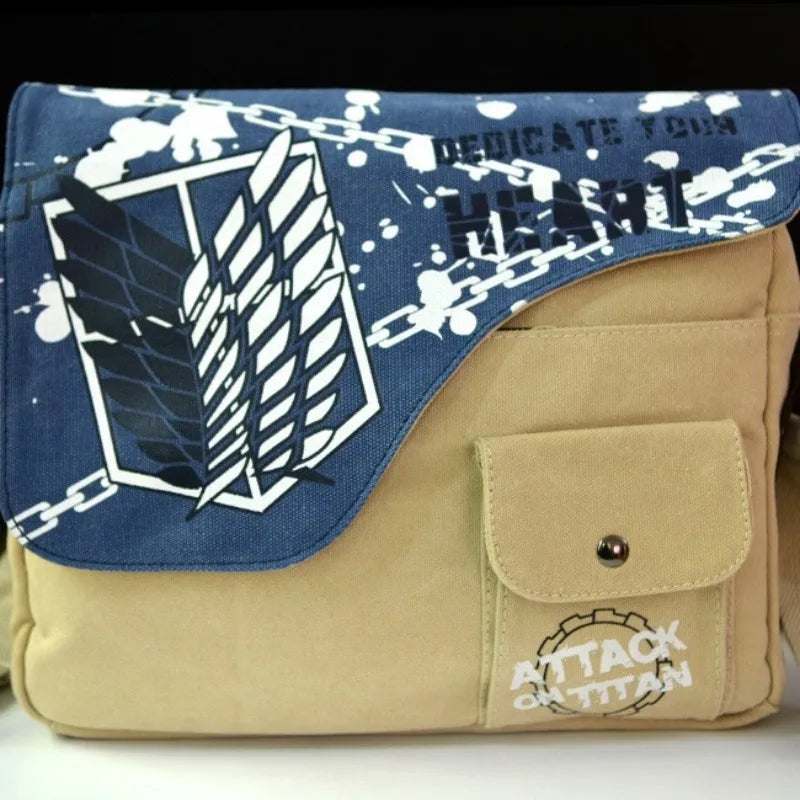 One Piece & Naruto Anime Crossbody Bag – Waterproof Canvas Shoulder Bag