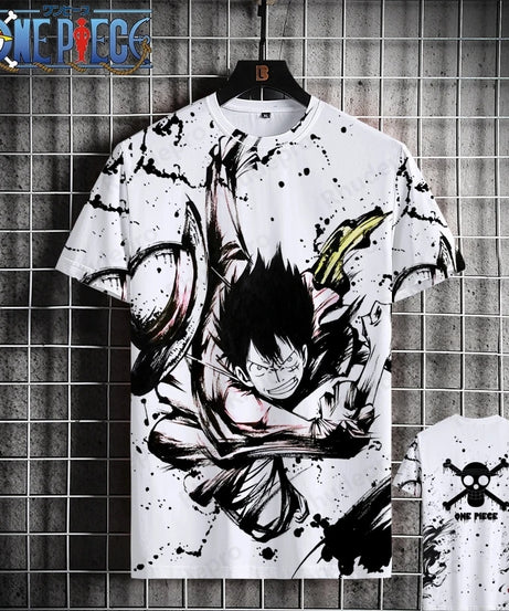 Luffy One Piece 3D Printed T-Shirt – Unisex Summer Anime Tee
