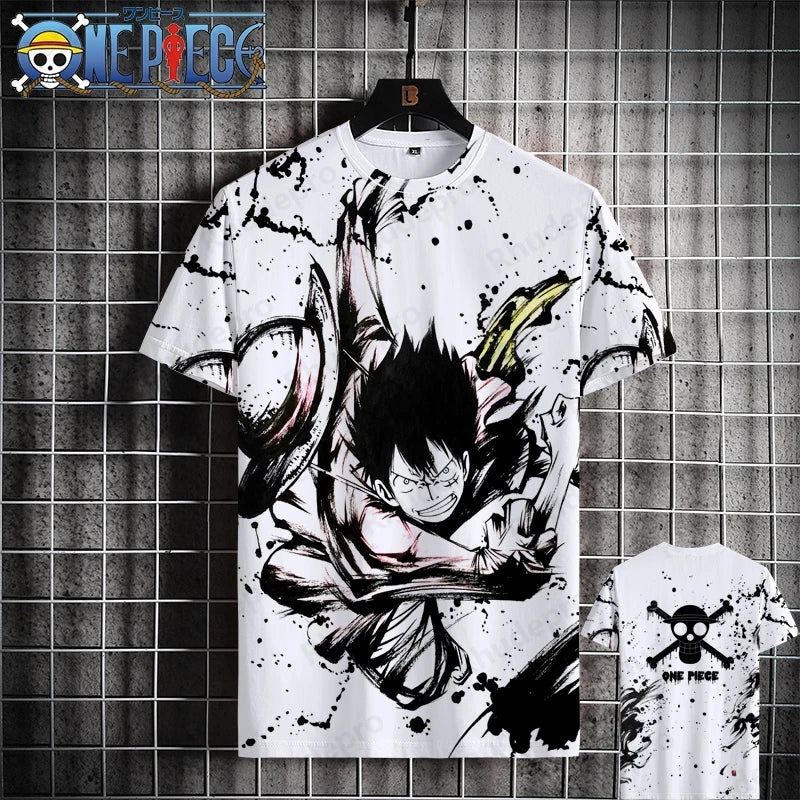 Luffy One Piece 3D Printed T-Shirt – Unisex Summer Anime Tee