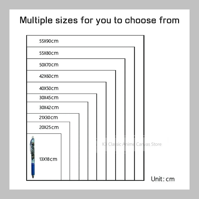 Popular Anime Posters Vagabond Jujutsu Kaisen Artwork Home Decor Minimalist Aesthetic Art Gift for Fan Canvas Painting