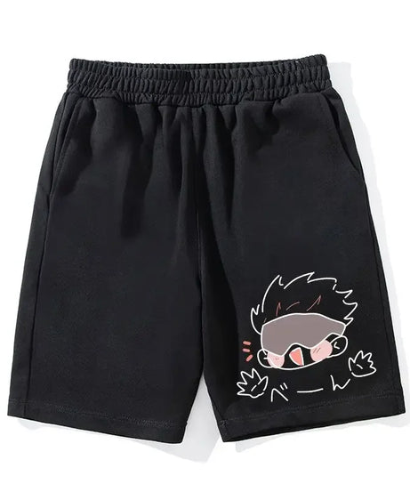 Anime Jujutsu Kaisen Workout Gym Shorts for Men Quick Dry Breathable Casual Athletic Shorts with Pockets Summer Running Short