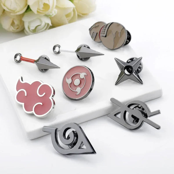 Japanese Ninja Cartoon Brooch – Naruto Anime Enamel Pin & Backpack Badge