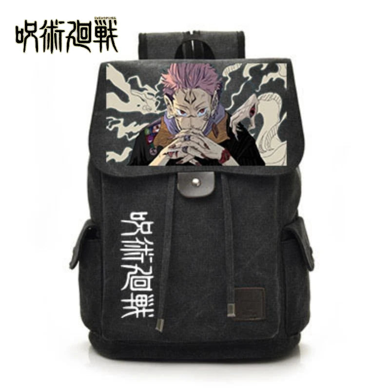 Jujutsu Kaisen Anime Backpack Cosplay Gojo Unisex Students School Bag Large Capacity Bookbag Laptop Travel Rucksack Outdoor Bag