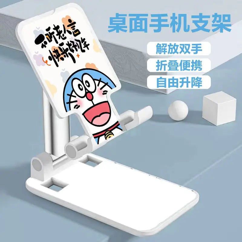 Doraemon mobile phone desktop stand cute personality portable folding lazy tablet telescopic universal holiday gift