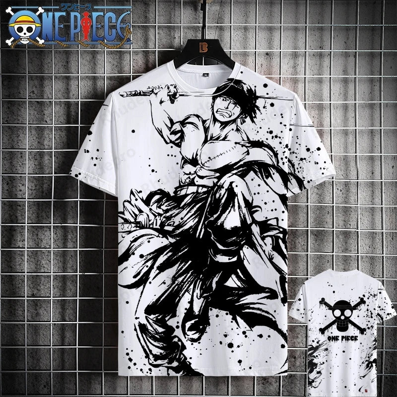 Luffy One Piece 3D Printed T-Shirt – Unisex Summer Anime Tee