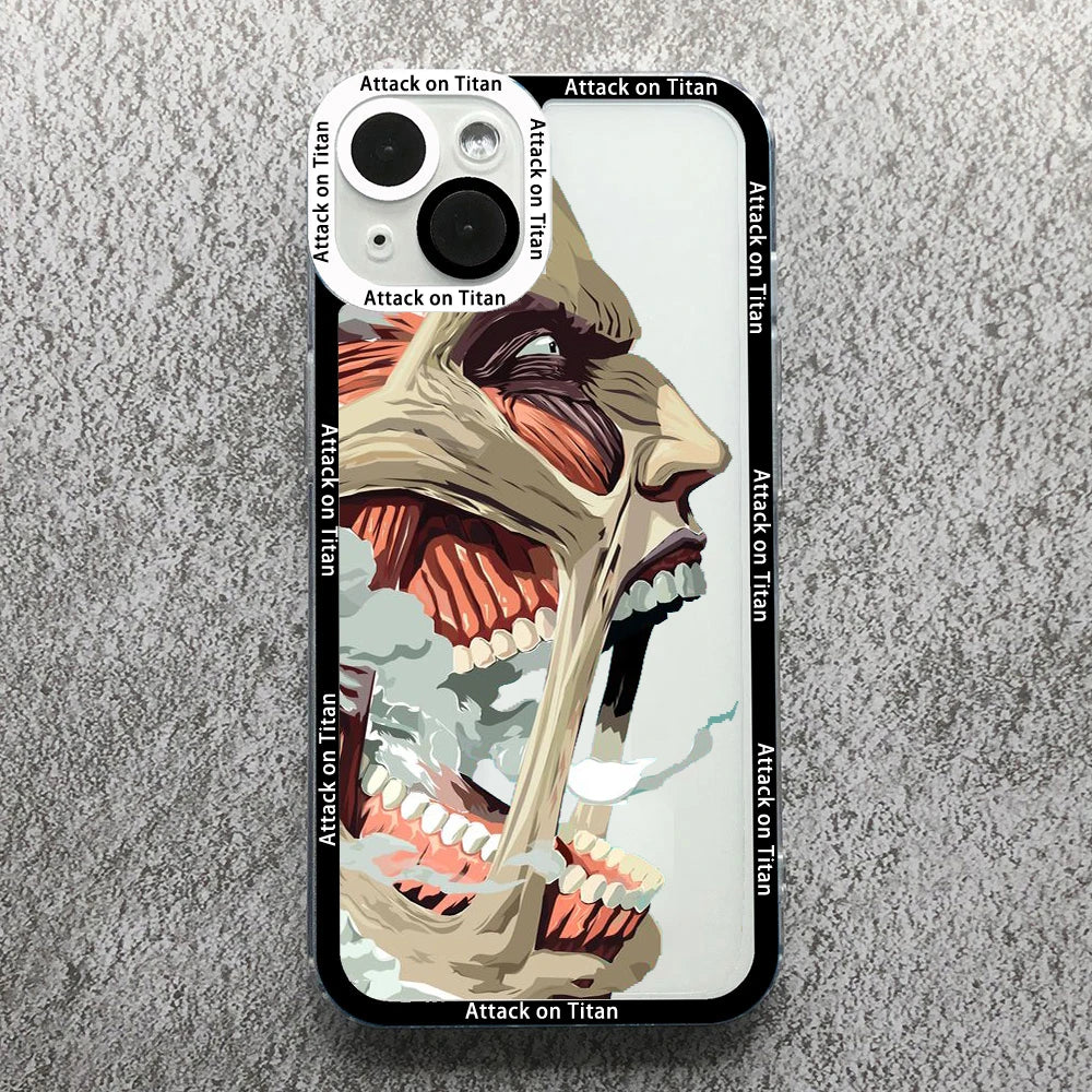 Anime Attack On Titan Phone Case For iPhone 17 16 15 14 13 12 11 Pro Max 17AIR 16Plus Clear Angel eyes Soft Silicone bumper Case