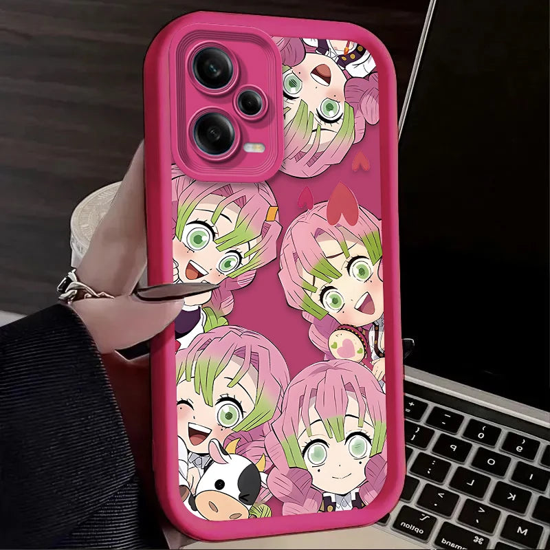 Anime Demon Slayer Case For Xiaomi Redmi Note 13 14 12 11 Pro Plus 5G 14S 12S 11S 10S 10 9 Redmi 14C 13C 12C 12 4G Back Cover