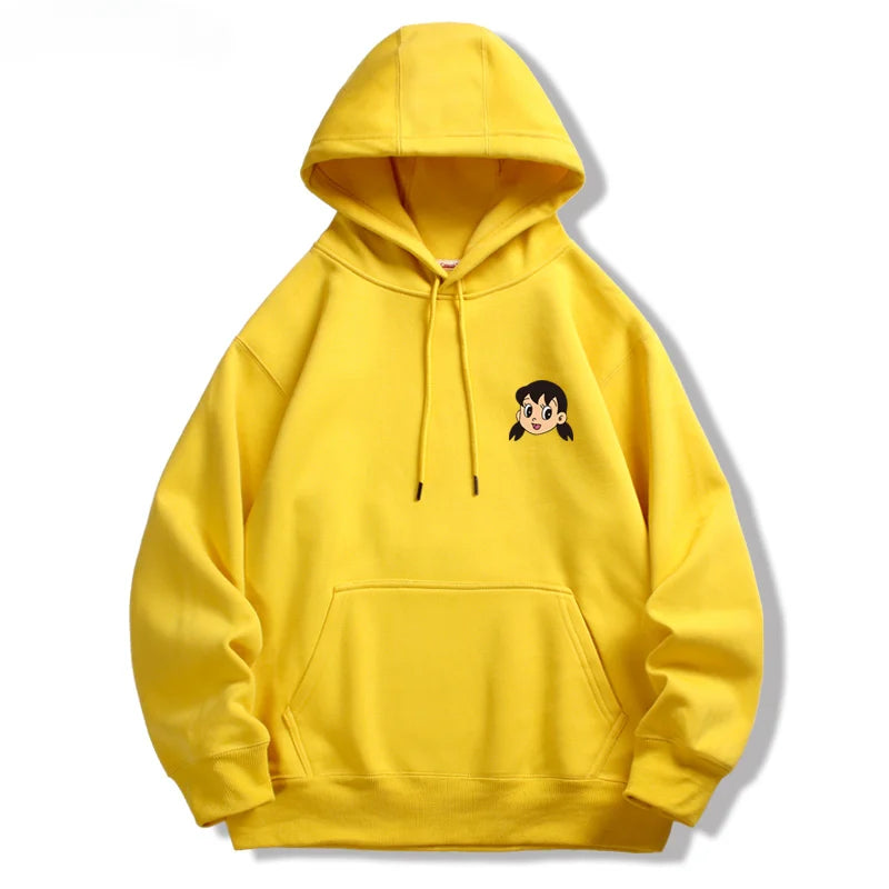 Doraemon Couple Hoodie – Nobita, Shizuka & Gian Cartoon Sweater (Unisex)