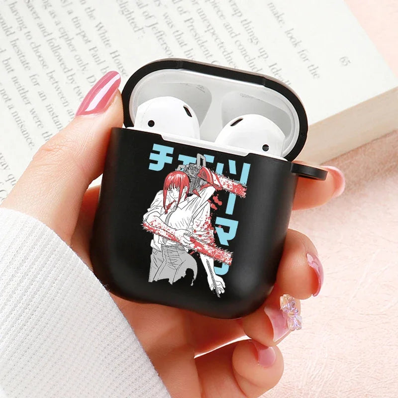 Anime Chainsaw Man Airpods Case for Apple Airpods Pro 2 1 2 3 Protective Denji Makima Aki Pochita Airpods Pro Case