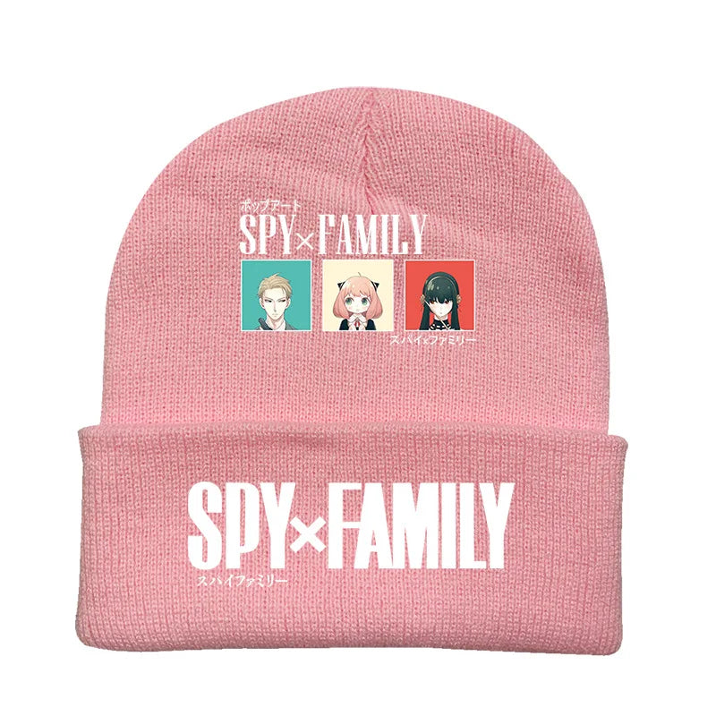 New Spy×Family Peripherals for Men and Women New Personalized Creative Letter Printing Soft, Comfortable and Warm Knitted Hats