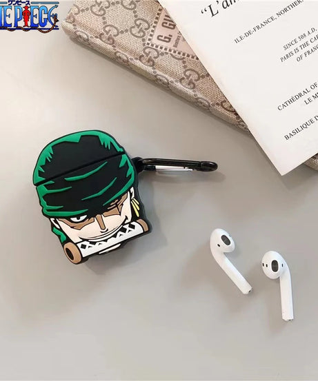 Kawaii ONE PIECE Cover for Apple AirPods 1 2 3 Case for AirPods Pro Case Creative Roronoa Zoro Earphone Case Accessories