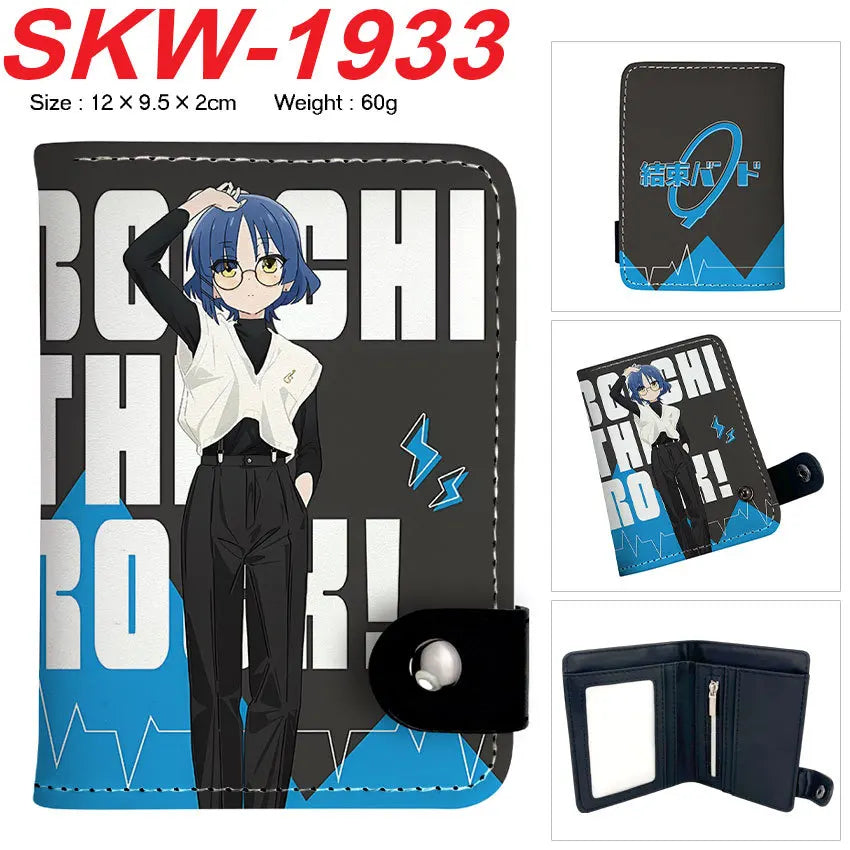 BOCCHI THE ROCK! Anime Yamada Ryo Synthetic Leather Short Men Wallet Gotoh Hitori Card Holder Purse