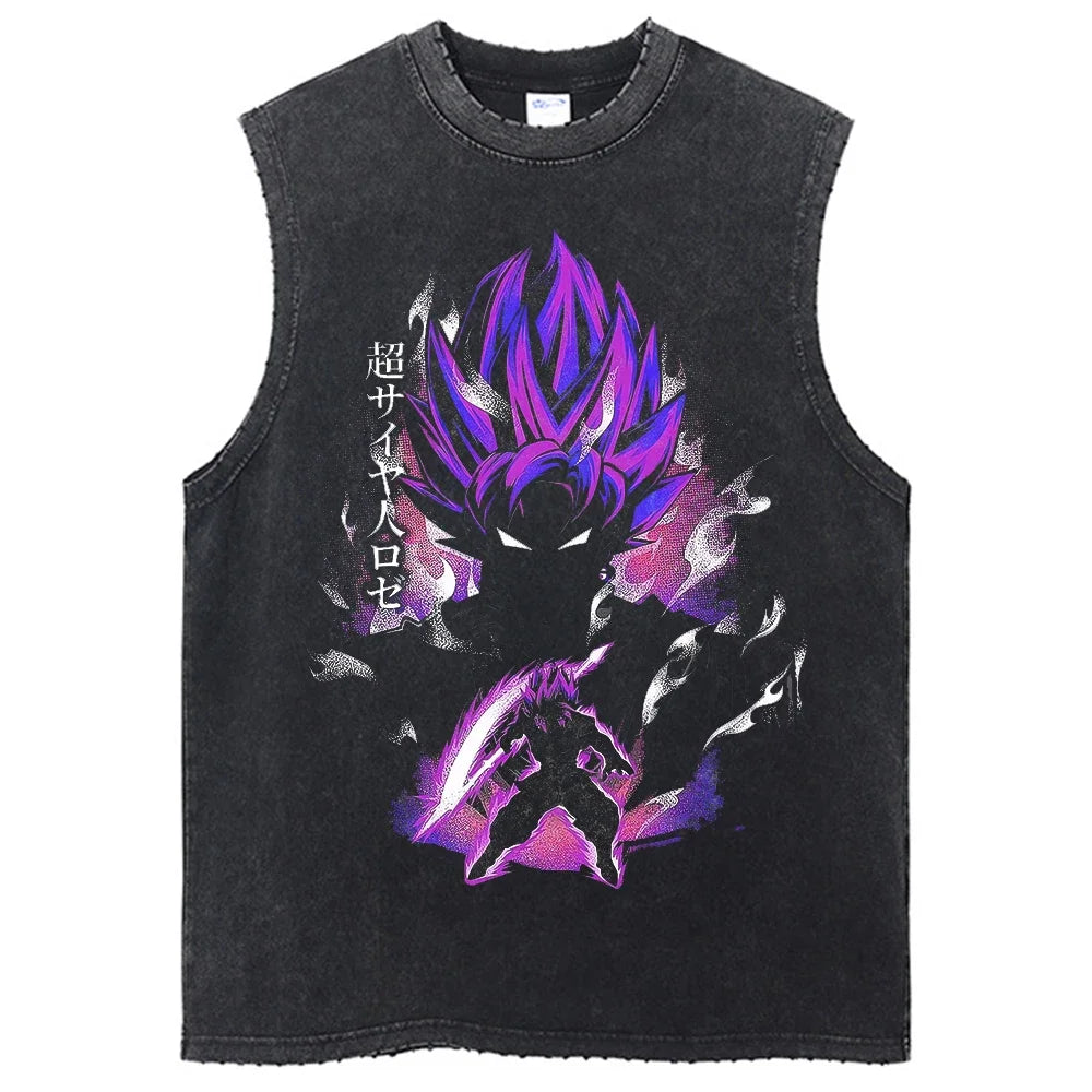 Vintage Dragon Ball Z Oversized Sleeveless Tee – 2024 Harajuku Anime Streetwear