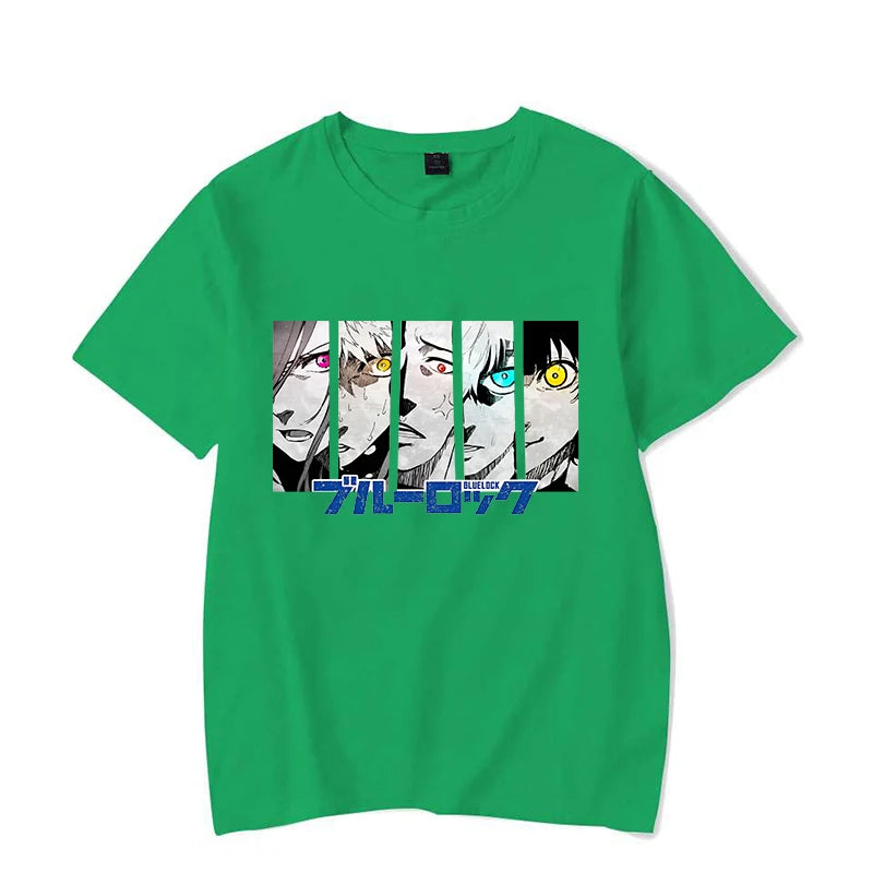 New Anime BLUE LOCK Printing T Shirt Fashion Men/Women Tops Tees Summer Cool Loose Short Sleeve