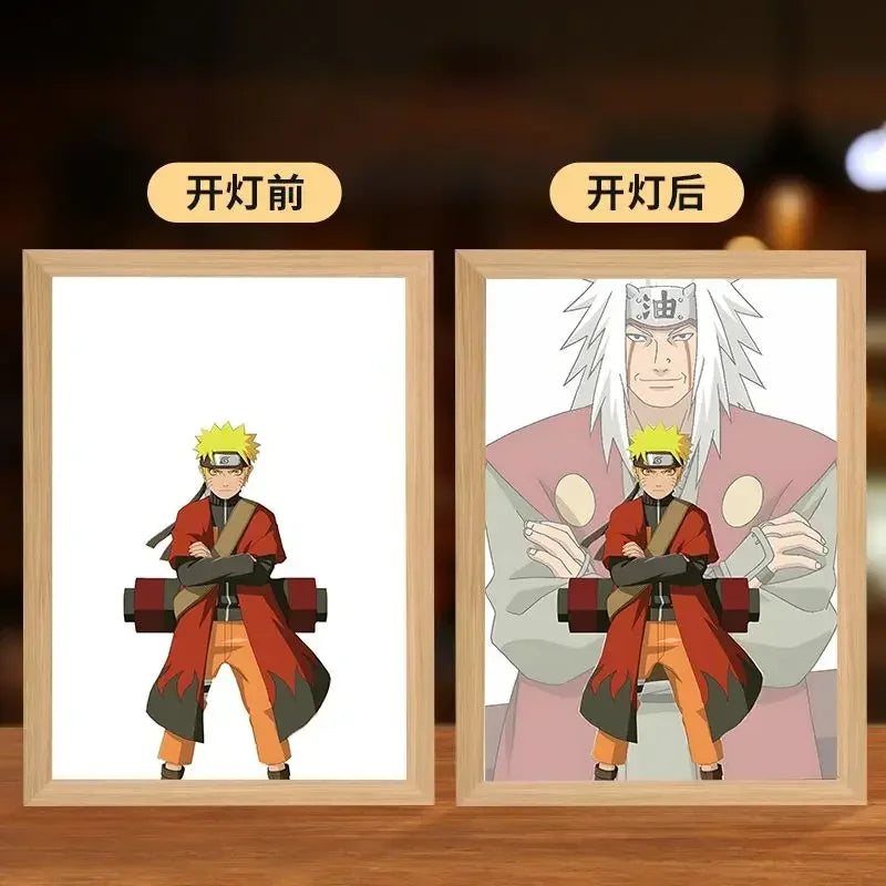 Naruto light painting Kakashi Sasuke Uchiha Madara anime bed head light bedroom creative personality night light holiday gift