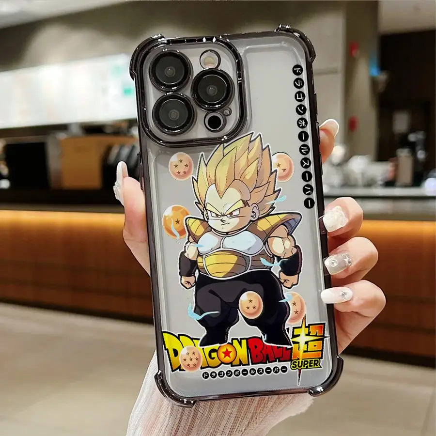 Dragon Ball Z Anime Phone Case – Soft Shell for iPhone 11–16 Pro Max & Plus