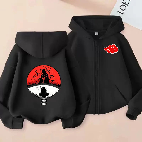 Naruto Kids Zipper Hoodie – Uzumaki Naruto Anime Sweatshirt for Boys & Girls