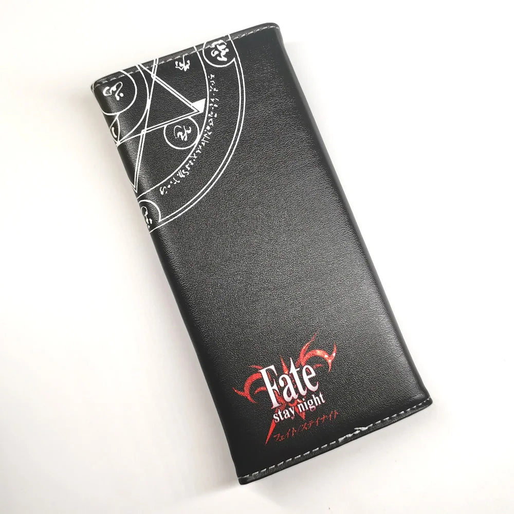 Anime Fate/stay Night Long Women Wallets Money Clip Men Card Holders Purse